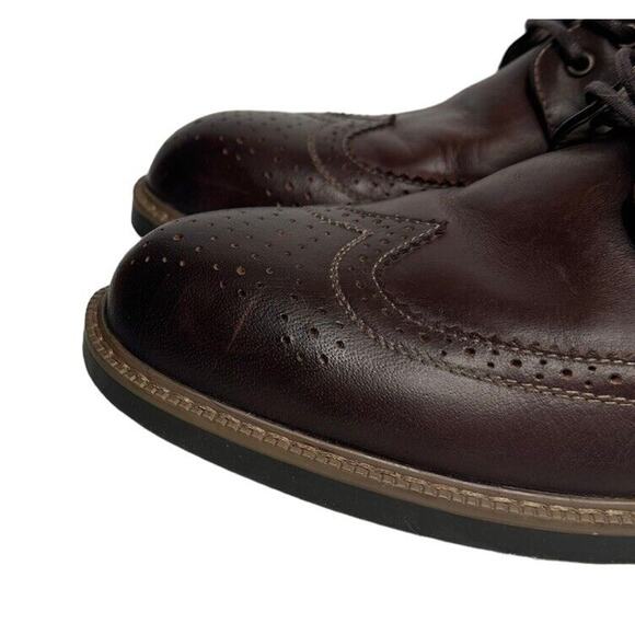 GH Bass Billy Mens Ankle Boots Brown Leather Wingtip Brogue Round Toe Lace Up 13 - Picture 6 of 13